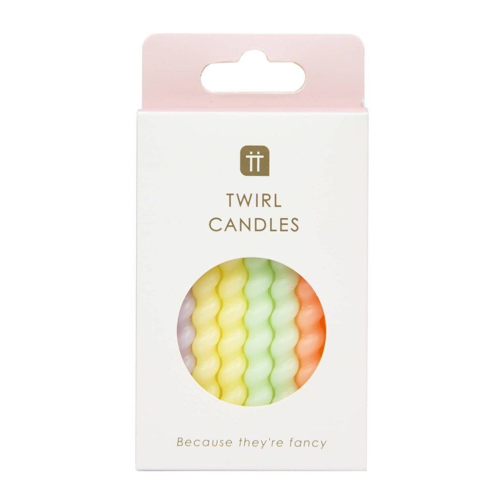 Twisted Pastel Birthday Candles, 8pk, Shopsweetluluss