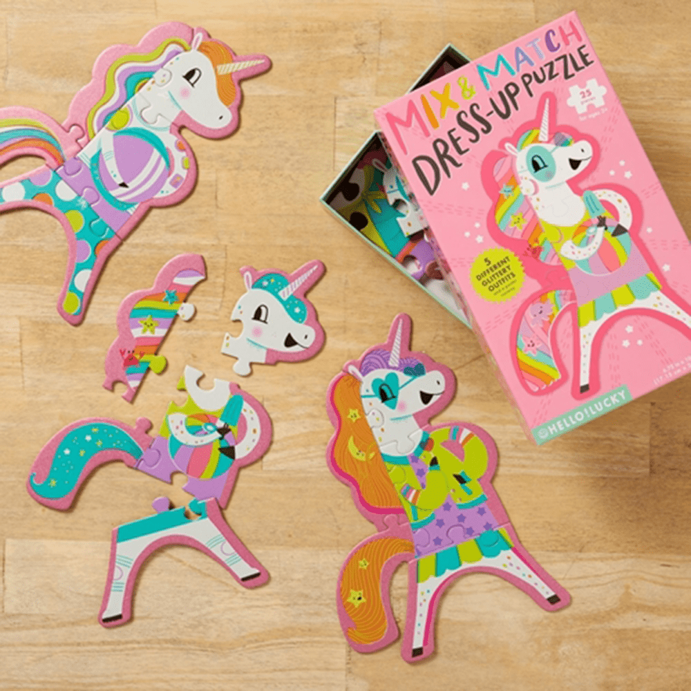 Unicorn Mix & Match Dress Up Puzzles, Shopsweetluluss
