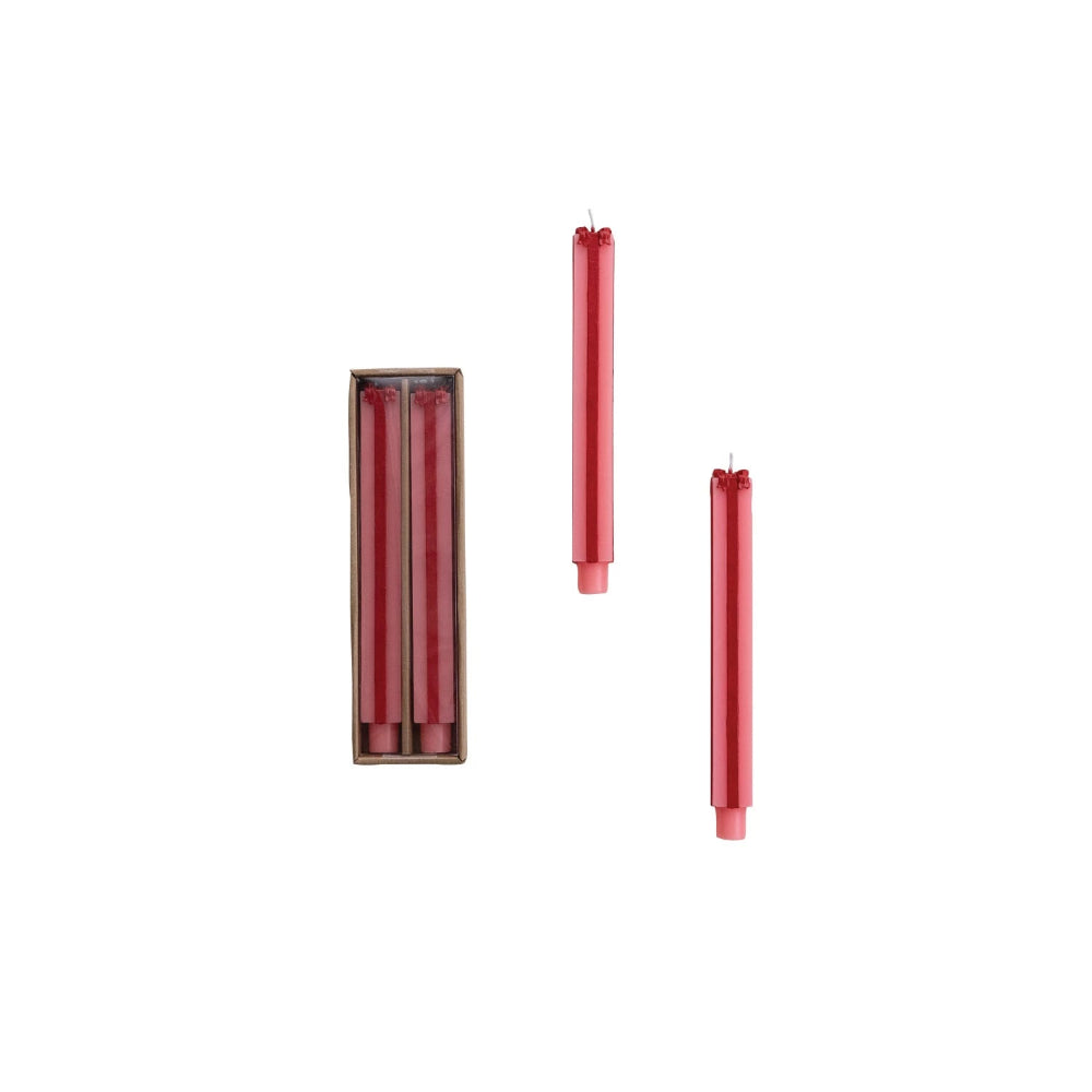 
Unscented Present Shaped Taper Candles - 2 Size Options, Shopsweetluluss