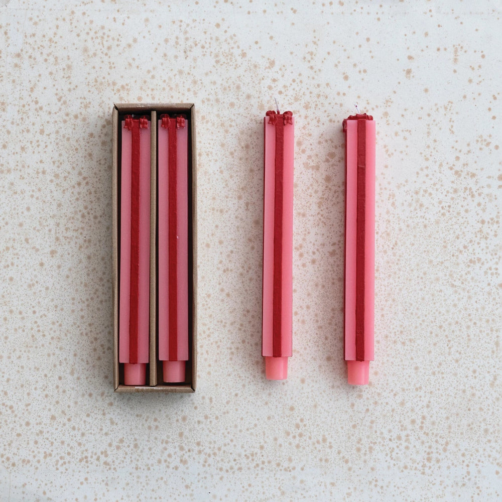 Unscented Present Shaped Taper Candles - 2 Size Options, Shopsweetluluss