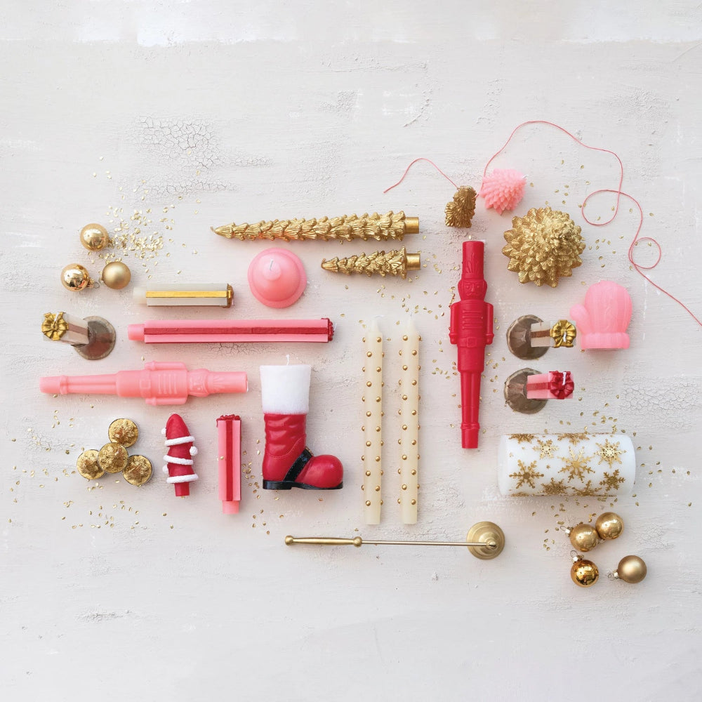 Unscented Present Shaped Taper Candles - 2 Size Options, Shopsweetluluss
