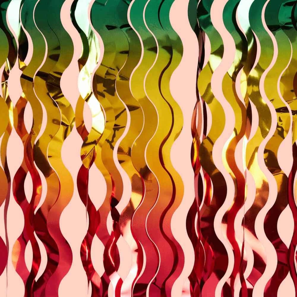 Wavy Rainbow Foil Curtain - 2pk., Shopsweetluluss