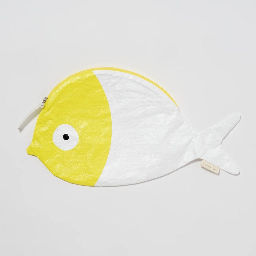 Kids Wet Bag - Finn the Fish Neon Yellow, Shopsweetluluss