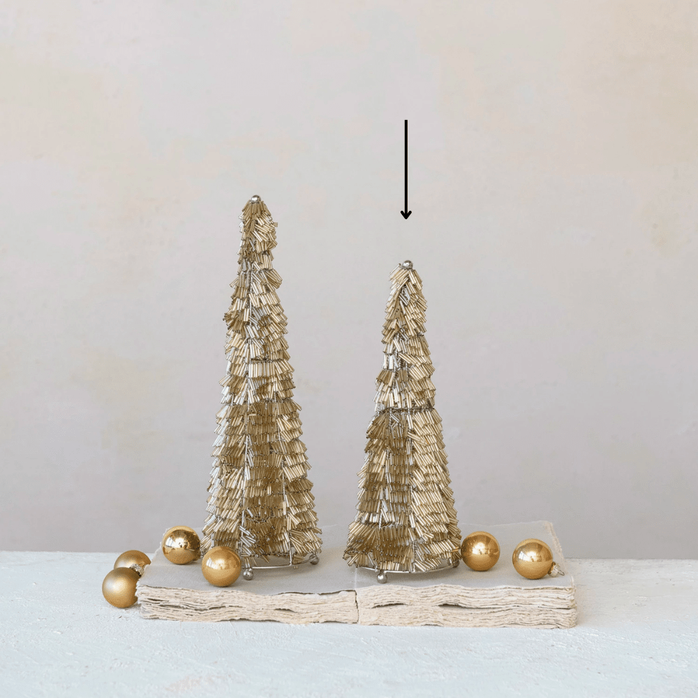 Wire & Glass Bead Christmas Tree, Shopsweetluluss