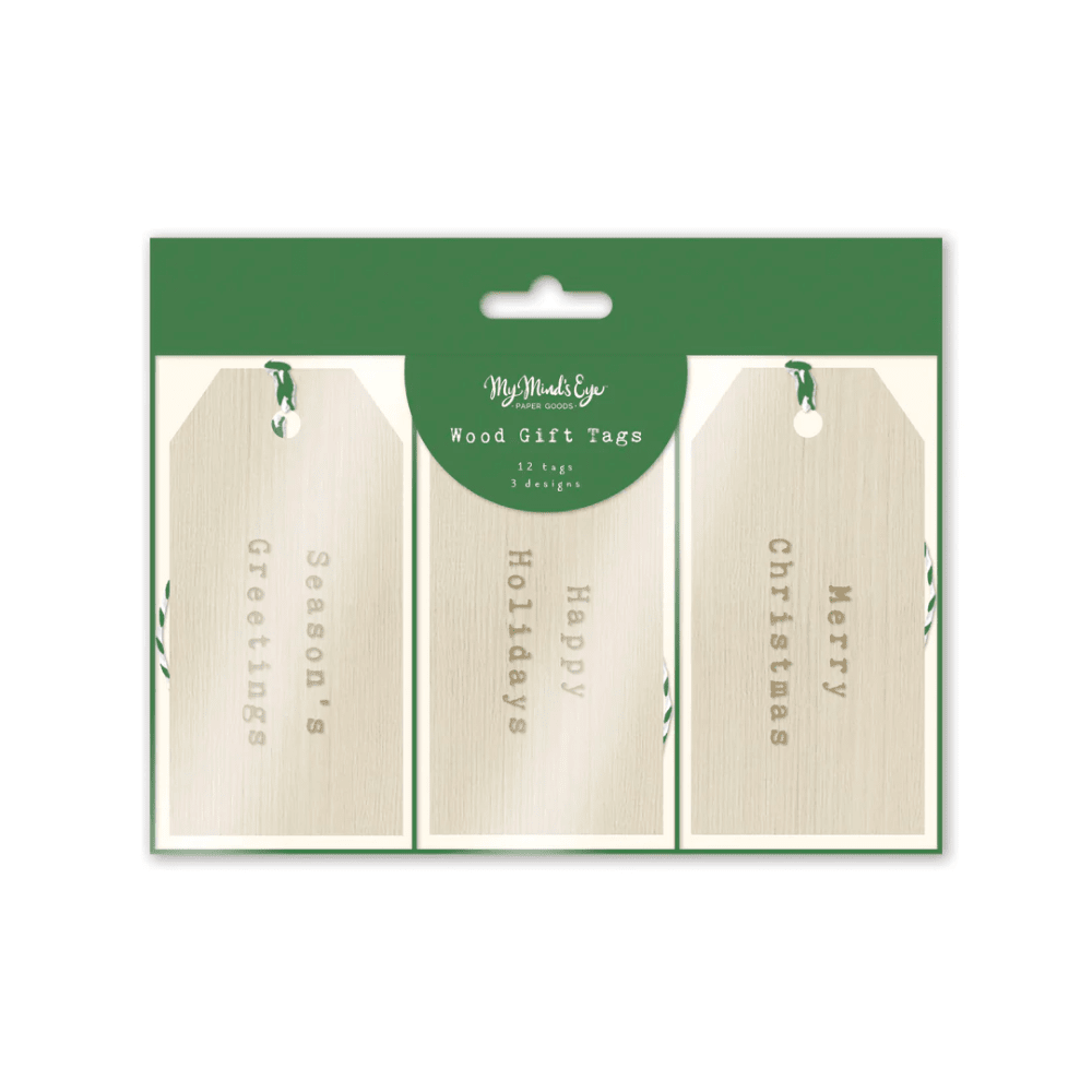 Christmas Greetings Wooden Gift Tag Set - Shopsweetluluss