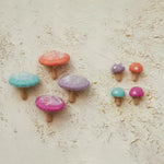Wool & Wood Mushroom Ornament, Large - 4 Color Options, Shopsweetluluss