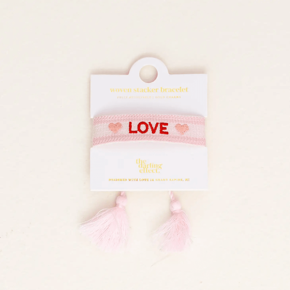 Woven Word Bracelet - Love, Shopsweetluluss