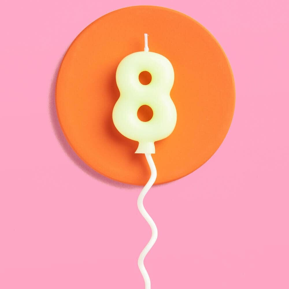Bubble Candle, Pastel Yellow - #8, Shopsweetluluss

