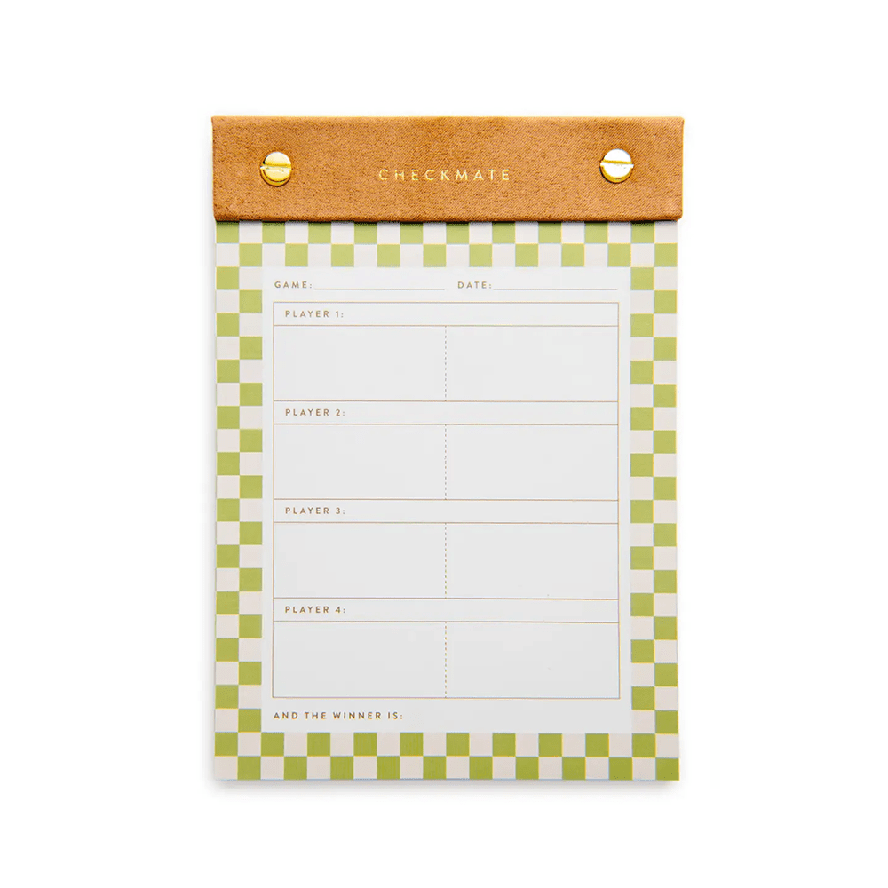 "Check Mate" Game Score Note Pad, Shopsweetluluss
