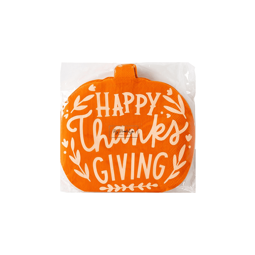 "Happy Thanksgiving" Pumpkin Napkins, Shopsweetluluss