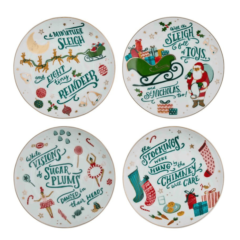 'Twas the Night Before Christmas Plates Set, Shopsweetluluss