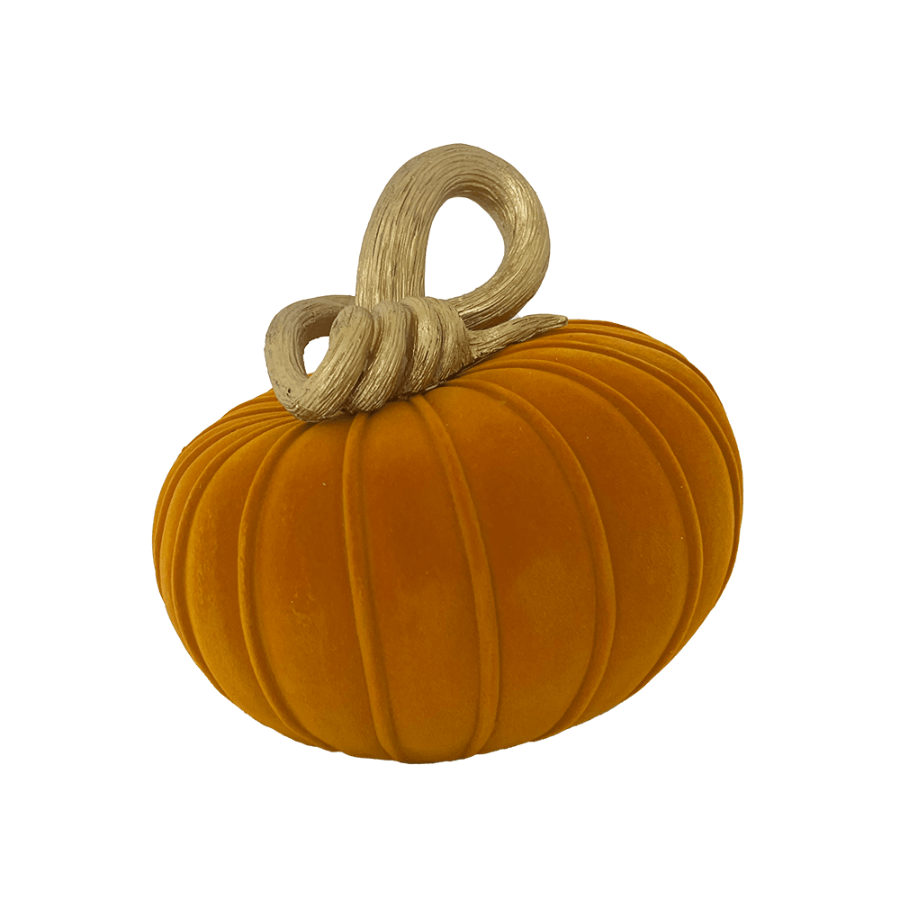 Flocked Curly Stem Pumpkin - 3 Style Options, Shopsweetluluss