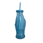 Blue Glass Fish Sipper, Shopsweetluluss