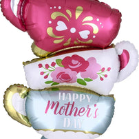 30" "Happy Mother's Day" Teacup Balloon, Shopsweetluluss