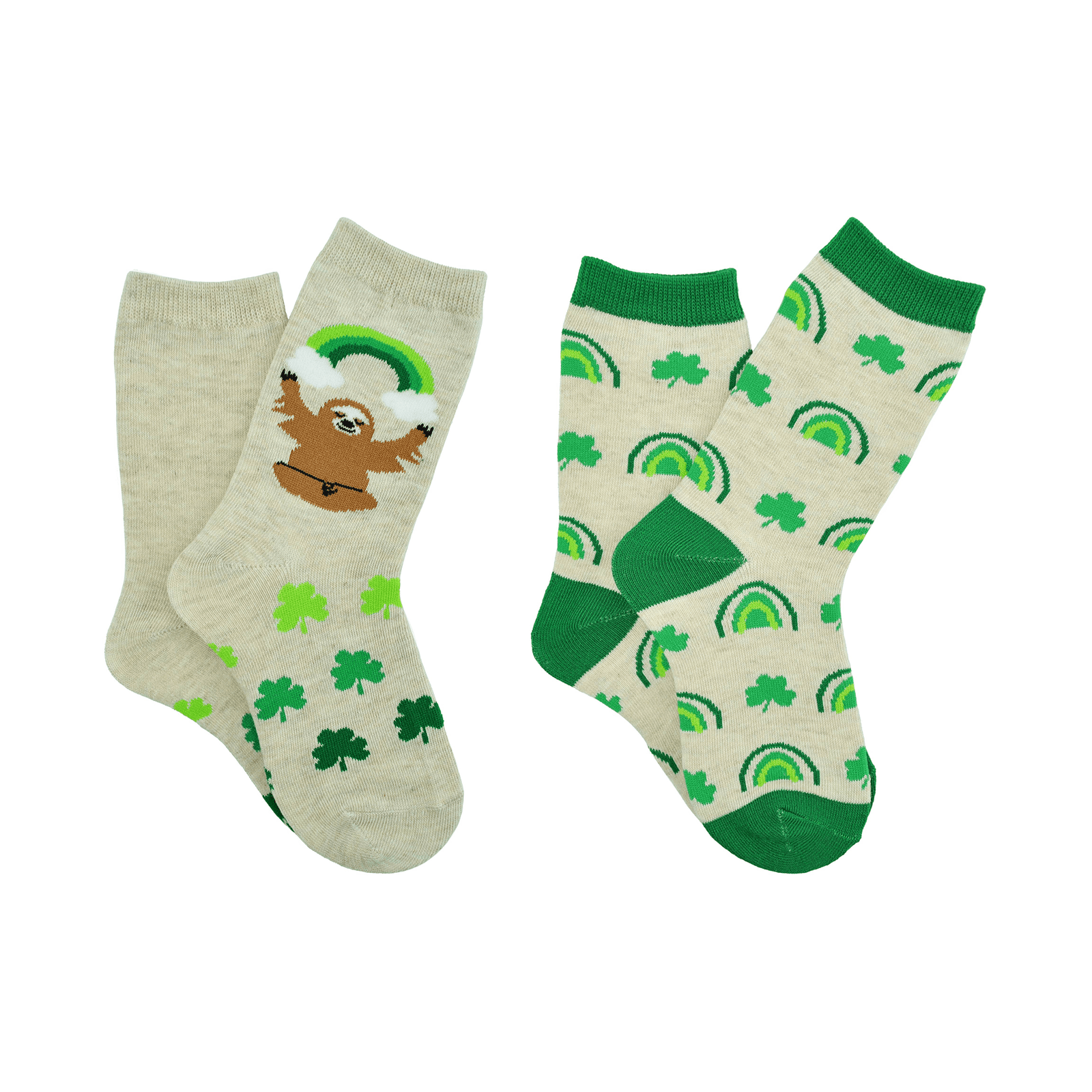 St. Patrick's Day Kids Sloth Crew Socks, Shopsweetluluss