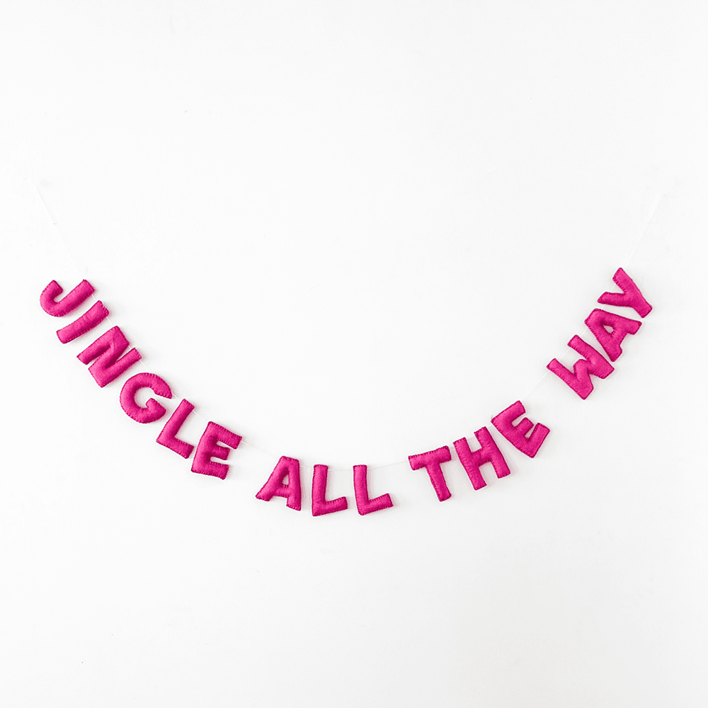 Jingle All the Way Wool Felt Garland, Shopsweetluluss