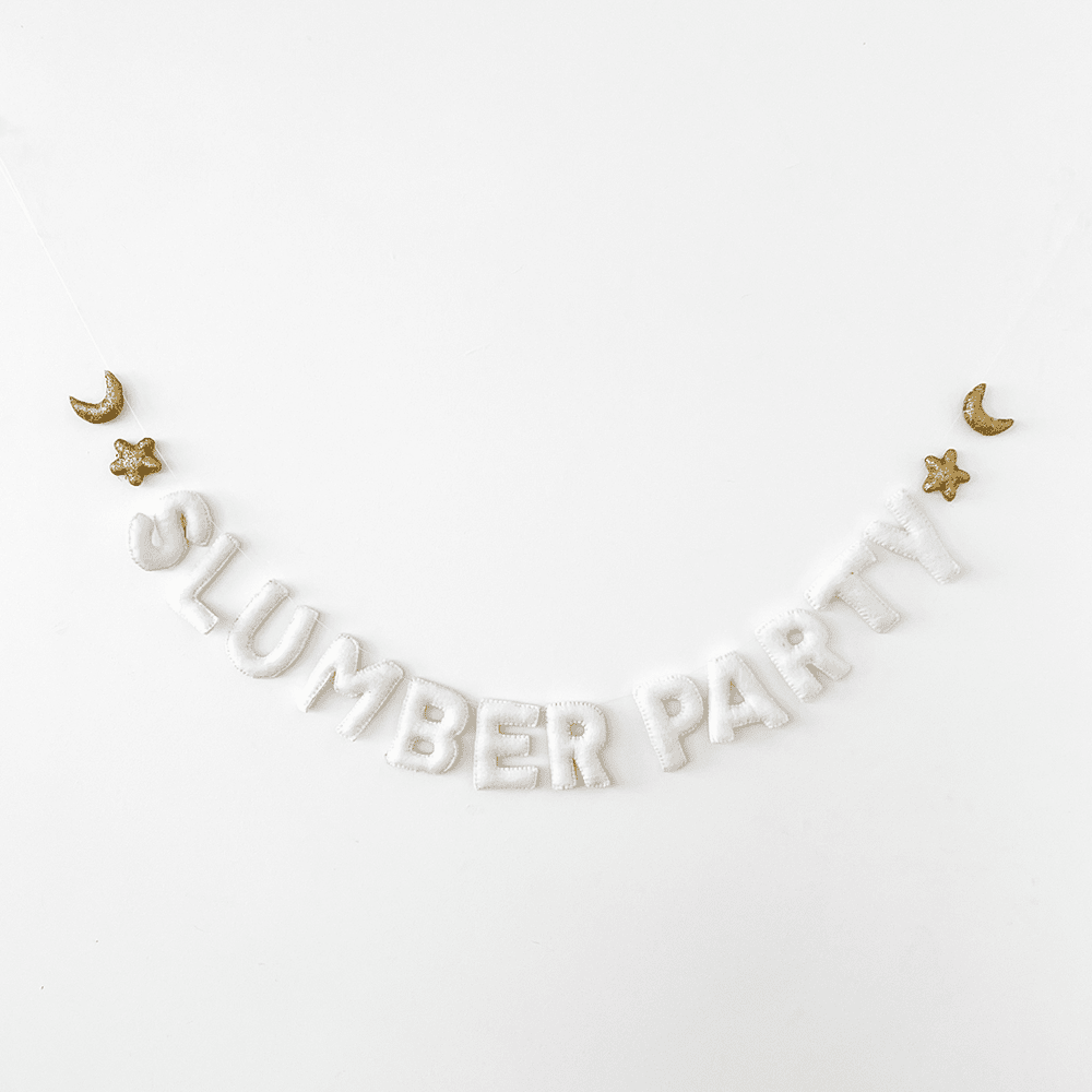 Slumber Party Wool Felt Garland, Shopsweetluluss