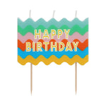 Happy Birthday Colorful Wavy Candle