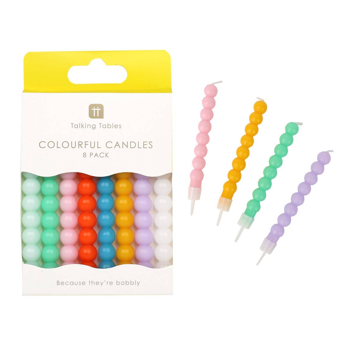 Colorful Bobble Cake and Dessert Candles