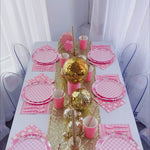 Check It! Tickle Me Pink Check Guest Napkins