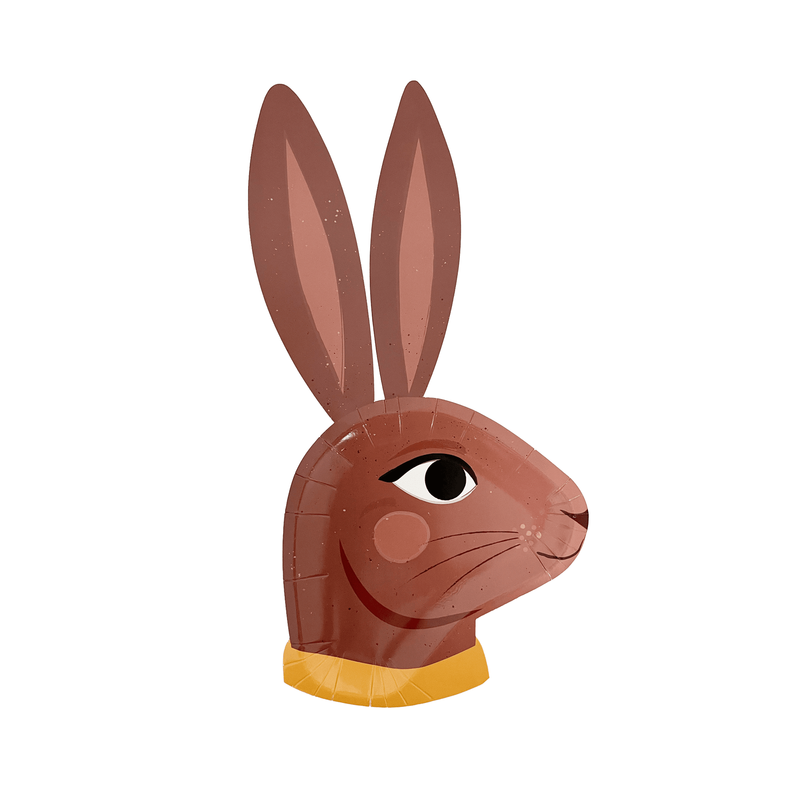 Chocolate Bunnies Dinner Plate - Yellow
