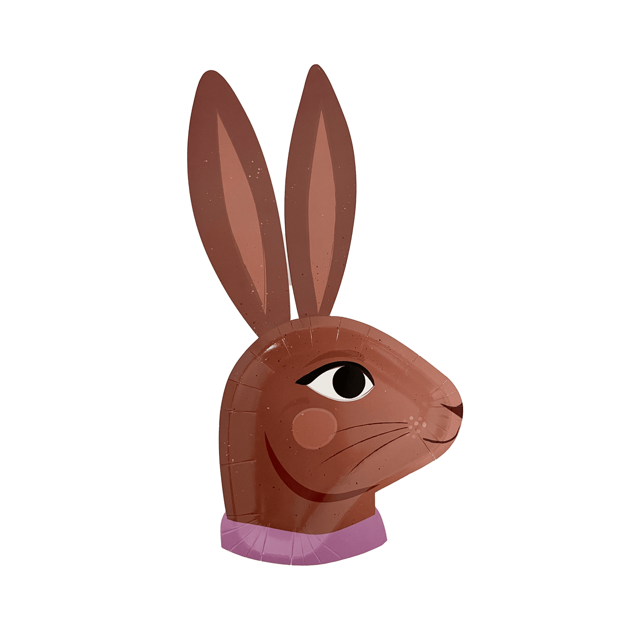 Chocolate Bunnies Dinner Plate - Purple
