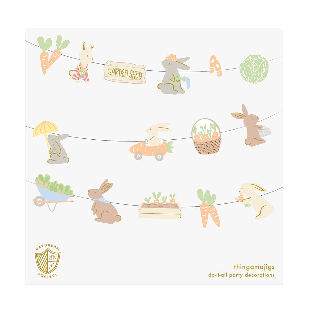Springtime Bunnies In The Garden Party Garland, Daydream Society