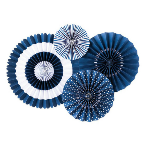 navy party rosettes