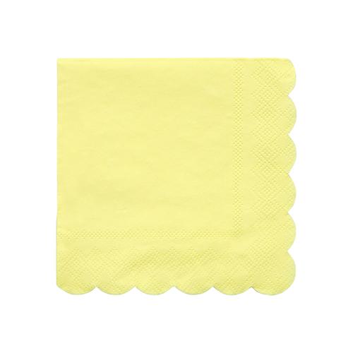 Meri Meri Small Pale Yellow Scalloped Napkins