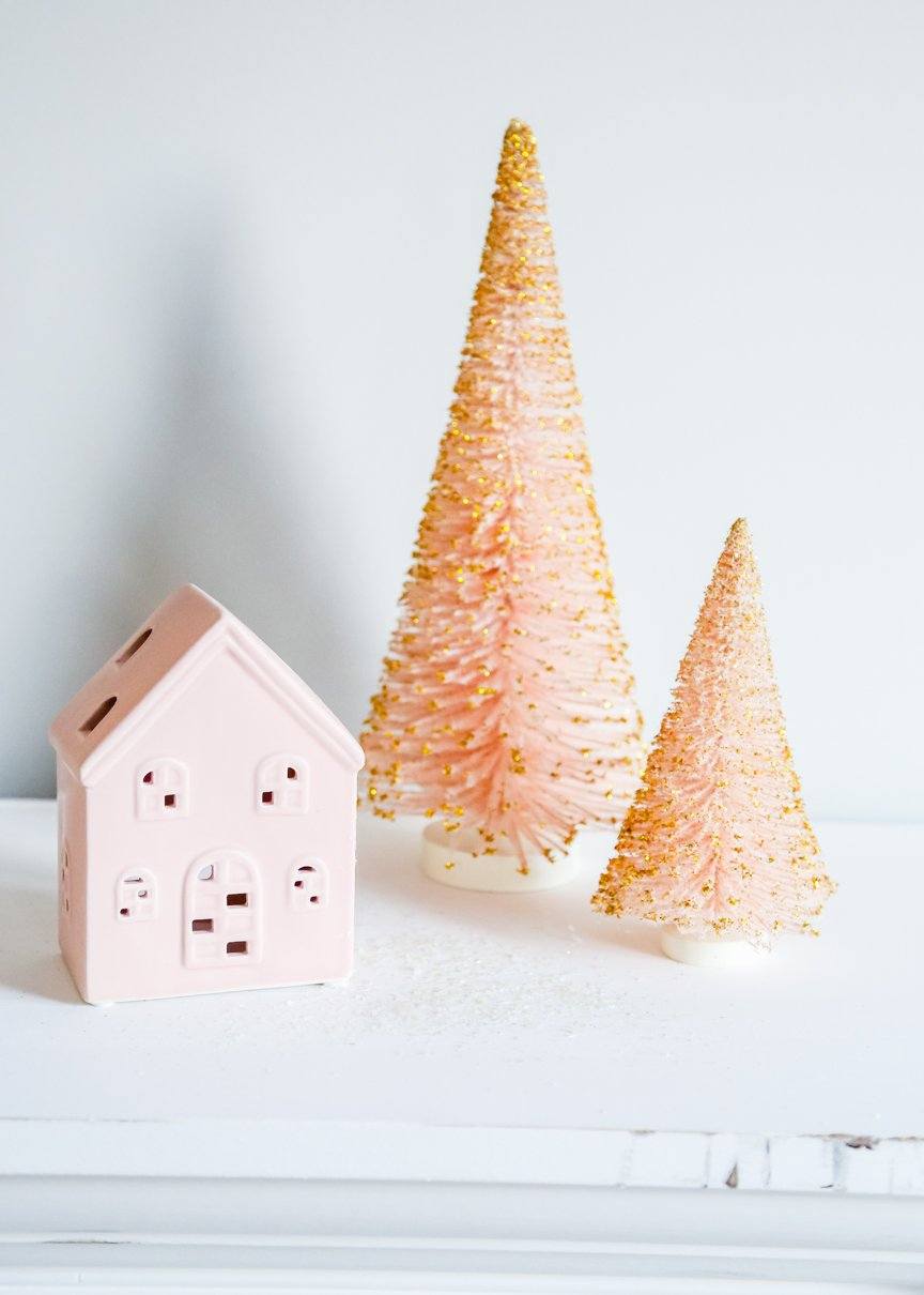 Pink and Gold Glitter Tree