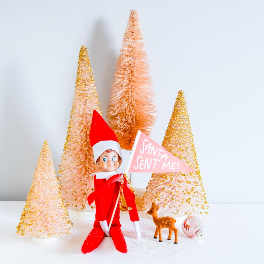 Mini Christmas Flags Printable