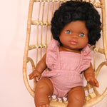 Minikane 'Lou' Cotton Doll Romper, Mauve