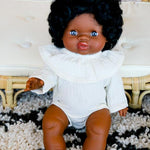 Minikane 'Colette' Double Gauze Bodysuit, Ecru