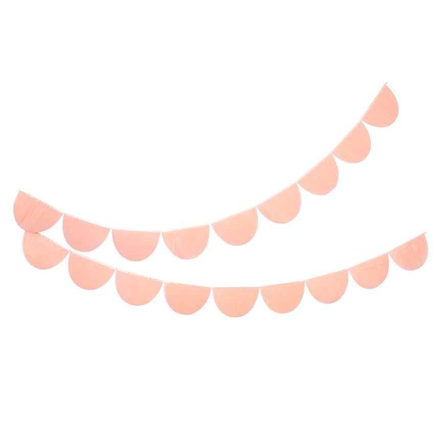 Meri Meri Peach Tissue Paper Scallop Garlands