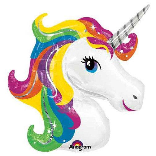 33" Mylar Rainbow Unicorn Balloon available at Shopsweetluluss
