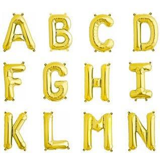 32.5" Gold Foil Letter Balloon available at Shopsweetluluss
