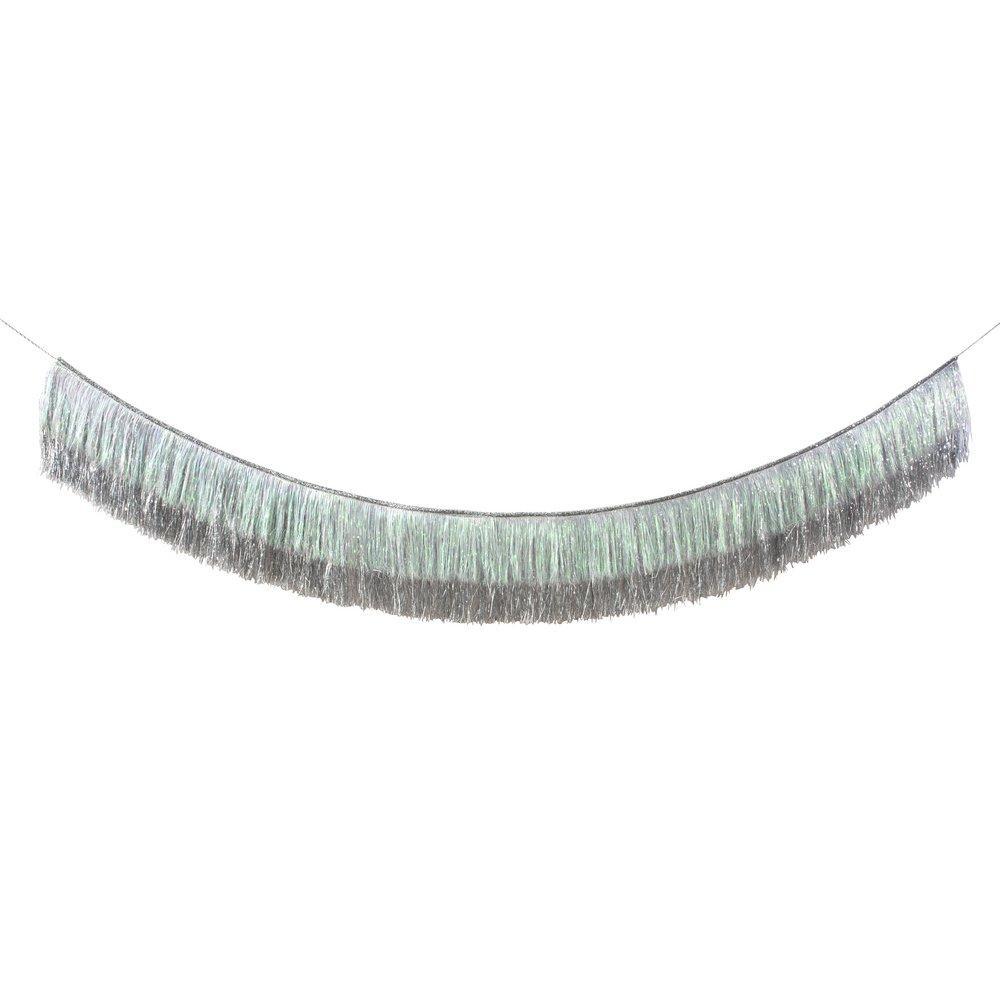 Silver Iridescent Tinsel Fringe Garland, Shopsweetluluss