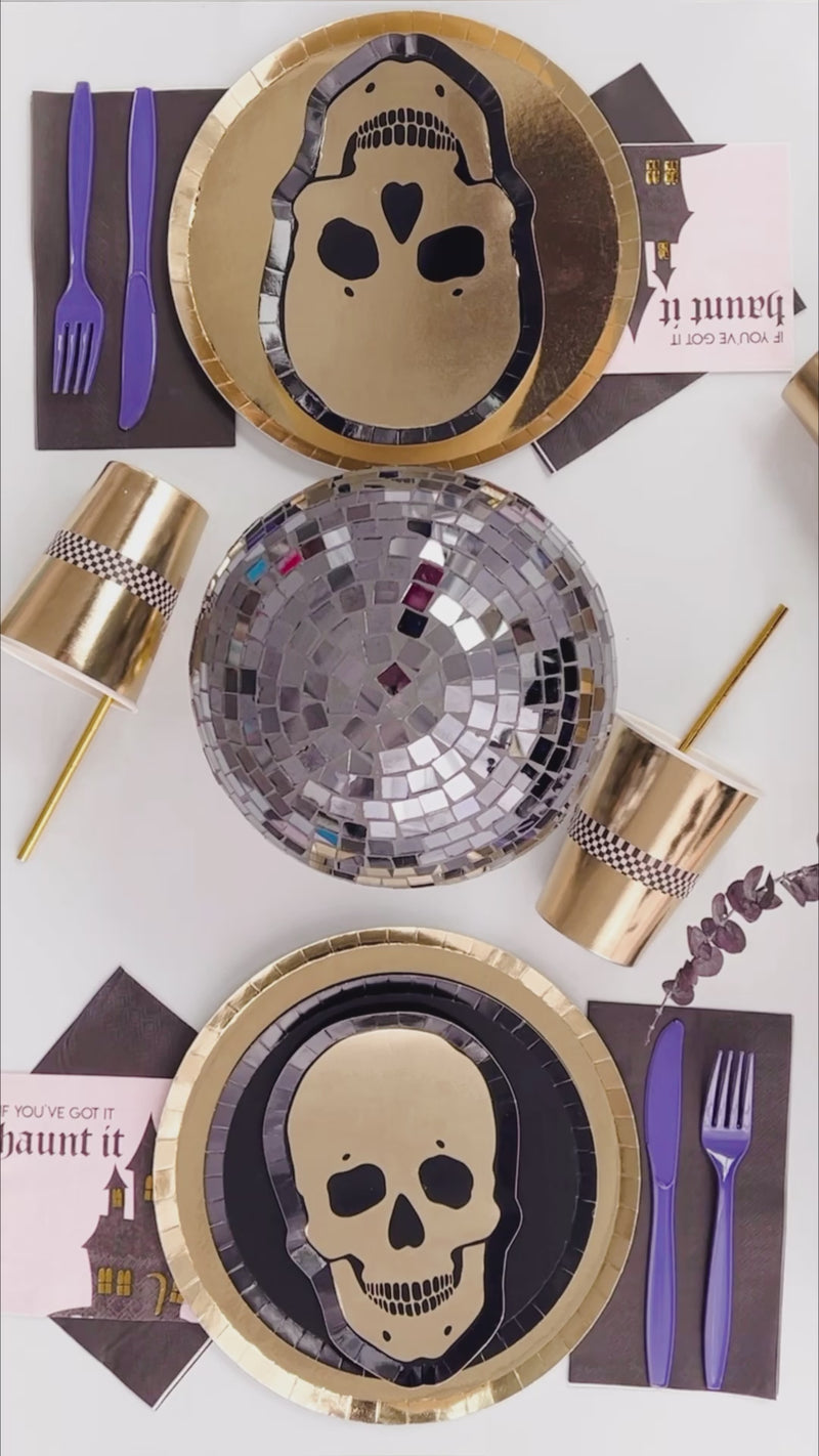 Gold Skull Dessert Plates, Shopsweetluluss