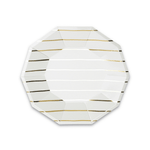 Gold Frenchie Metallic Striped Small Plates available at Shopsweetluluss