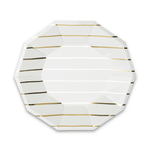 Gold Frenchie Metallic Striped Large Plates available at Shopsweetluluss