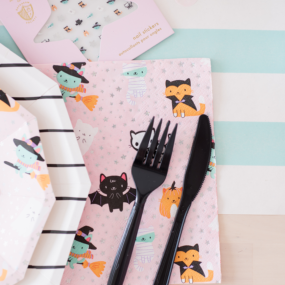 Meowloween Large Napkins, Shopsweetluluss