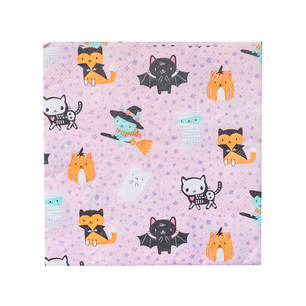 Meowloween Large Napkins, Shopsweetluluss