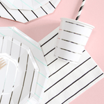 Silver Frenchie Striped 9 oz Cups from Daydream Society