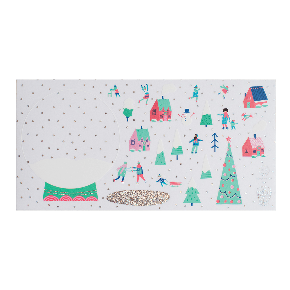 Snow Day Build Your Own Snow Globe Sticker Set