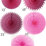 Dusty Rose Fans, 5 Sizes