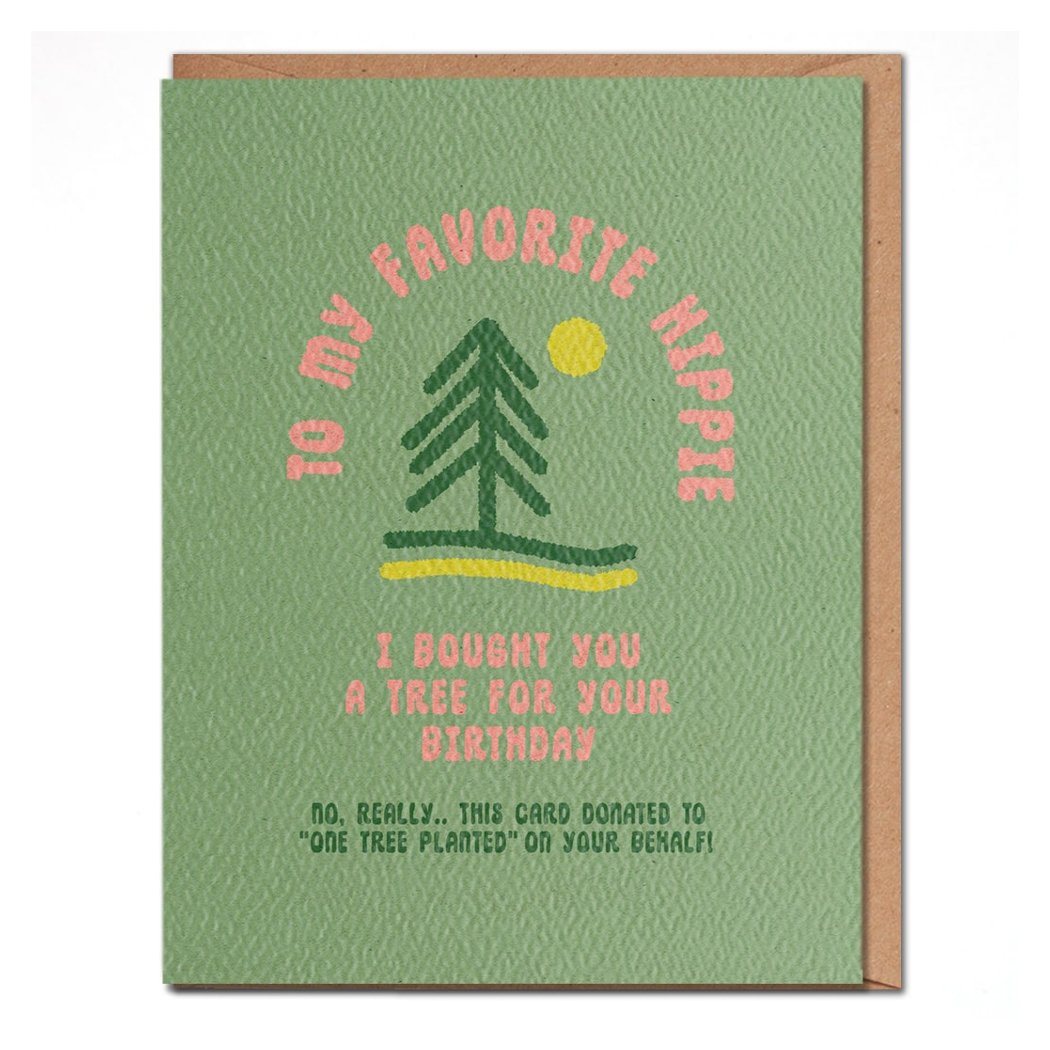Favorite Hippie Birthday Card