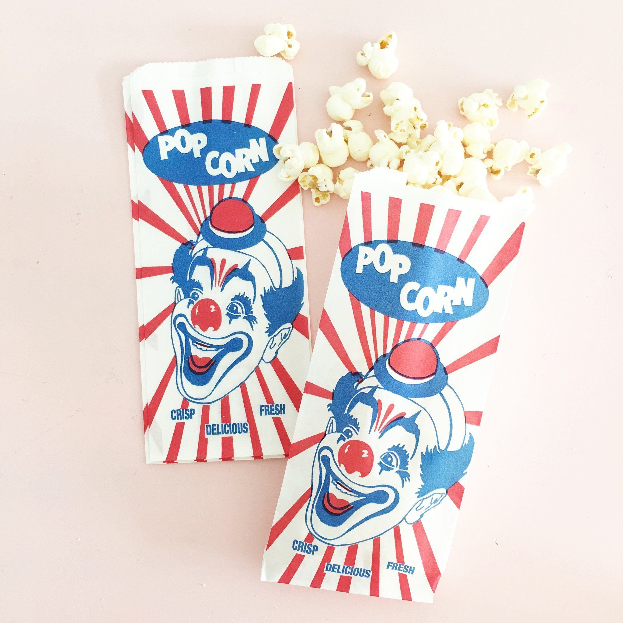 Retro Popcorn Bags - Clown available at Shopsweetluluss