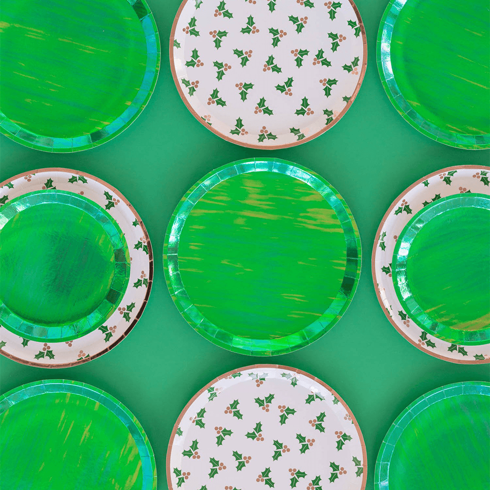 Posh Emerald City Round Plates - 2 Size Options