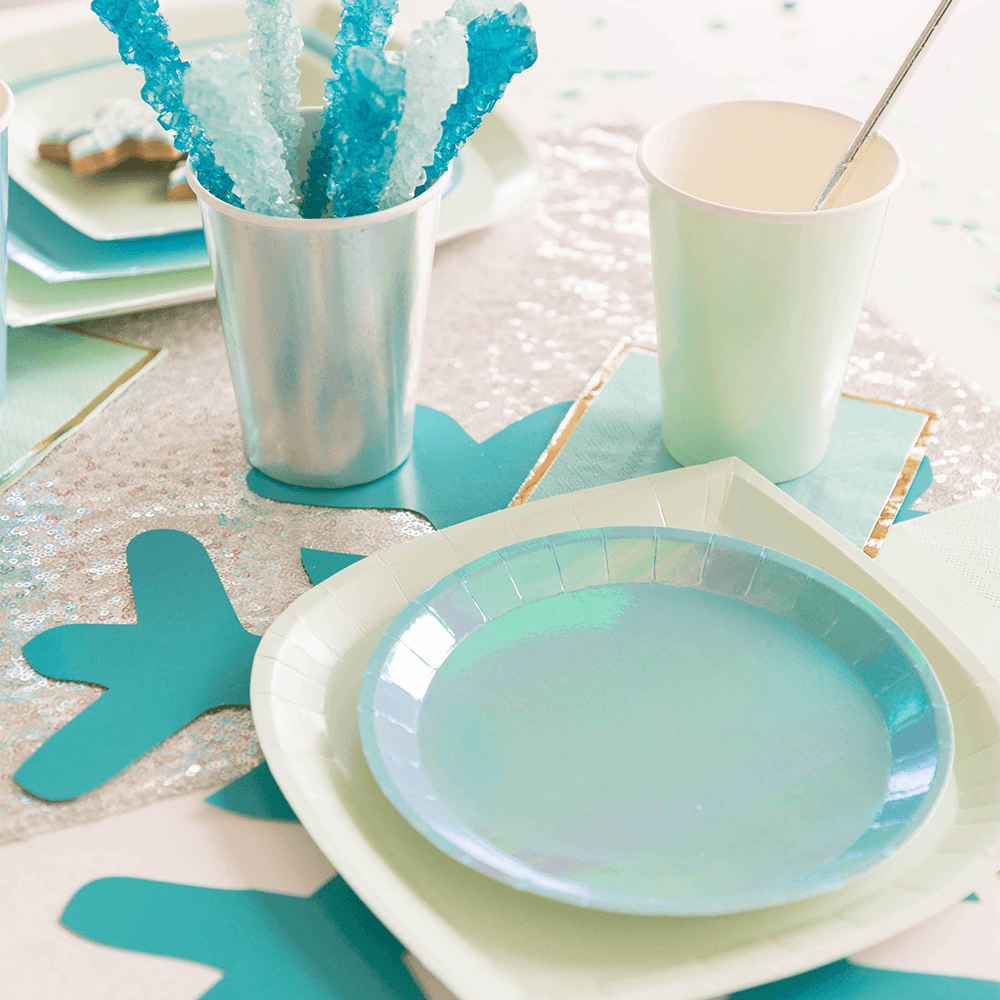 Posh Round Dessert Plate, Bubble Mint  from Jollity & Co
