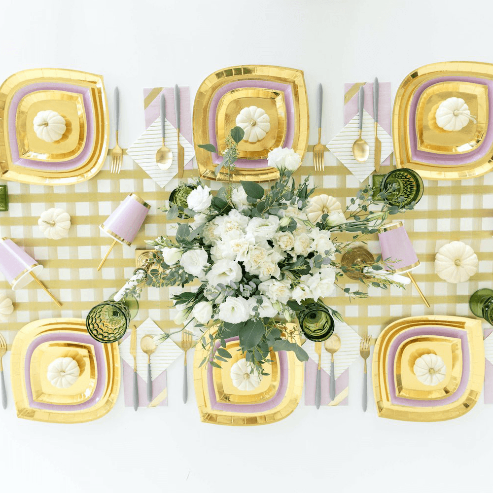 Posh Gold To Go Charger Plates from Jollity & Co